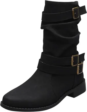 Ankle Boots for Women Western Fashion Faux Suede Chelsea Boots Elastic Lug Sole Chunky Block Heel Platform Slip on Booties