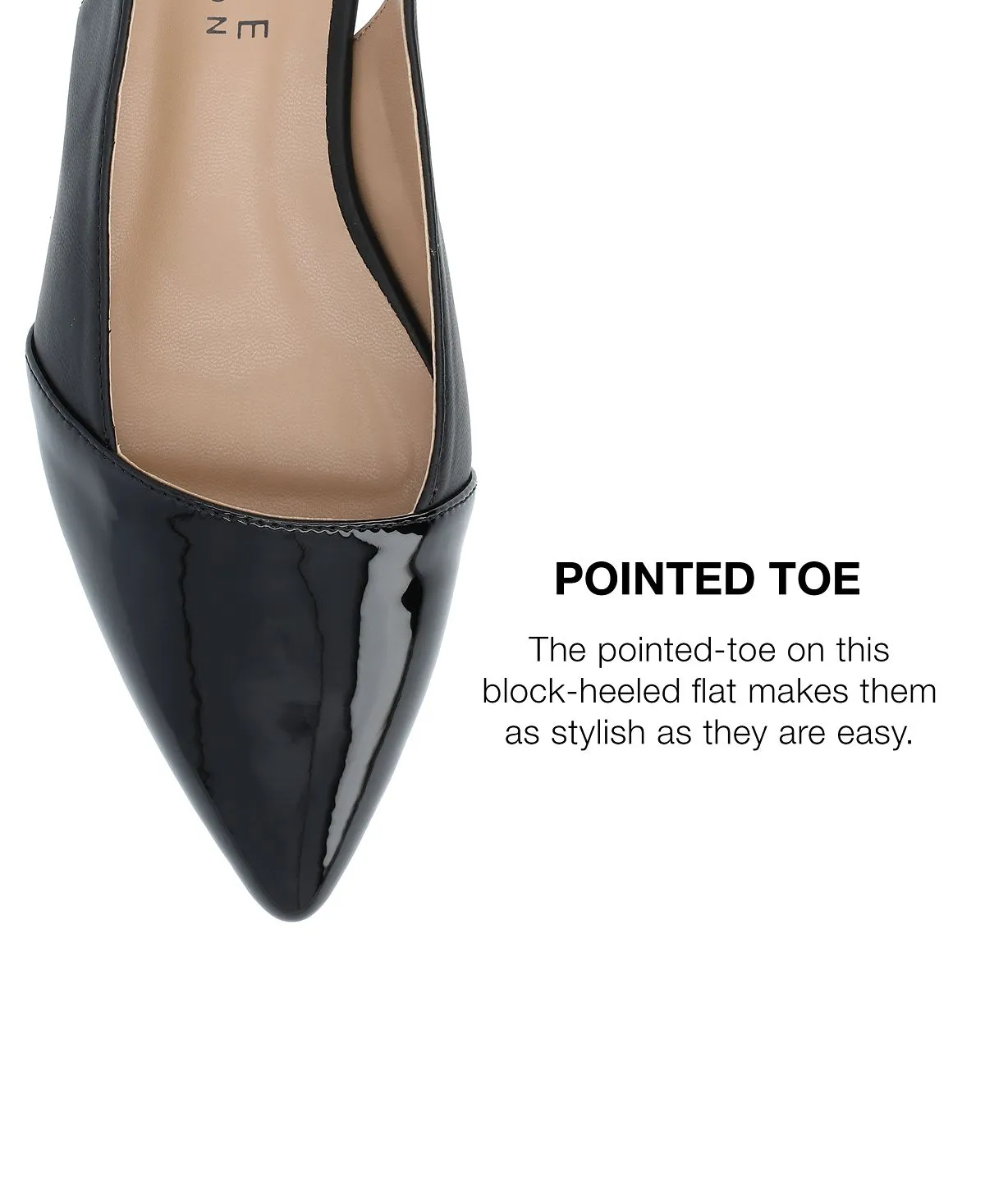 Bertie Journee Collection Women's Two-Tone Flats, Black