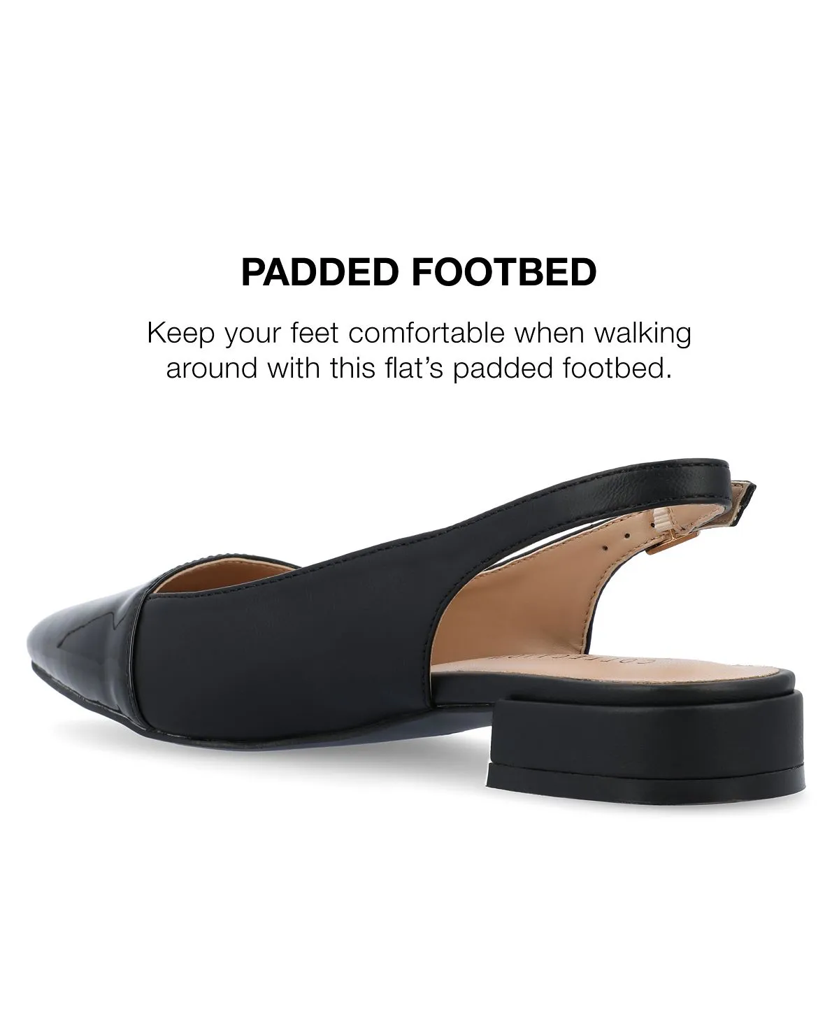 Bertie Journee Collection Women's Two-Tone Flats, Black