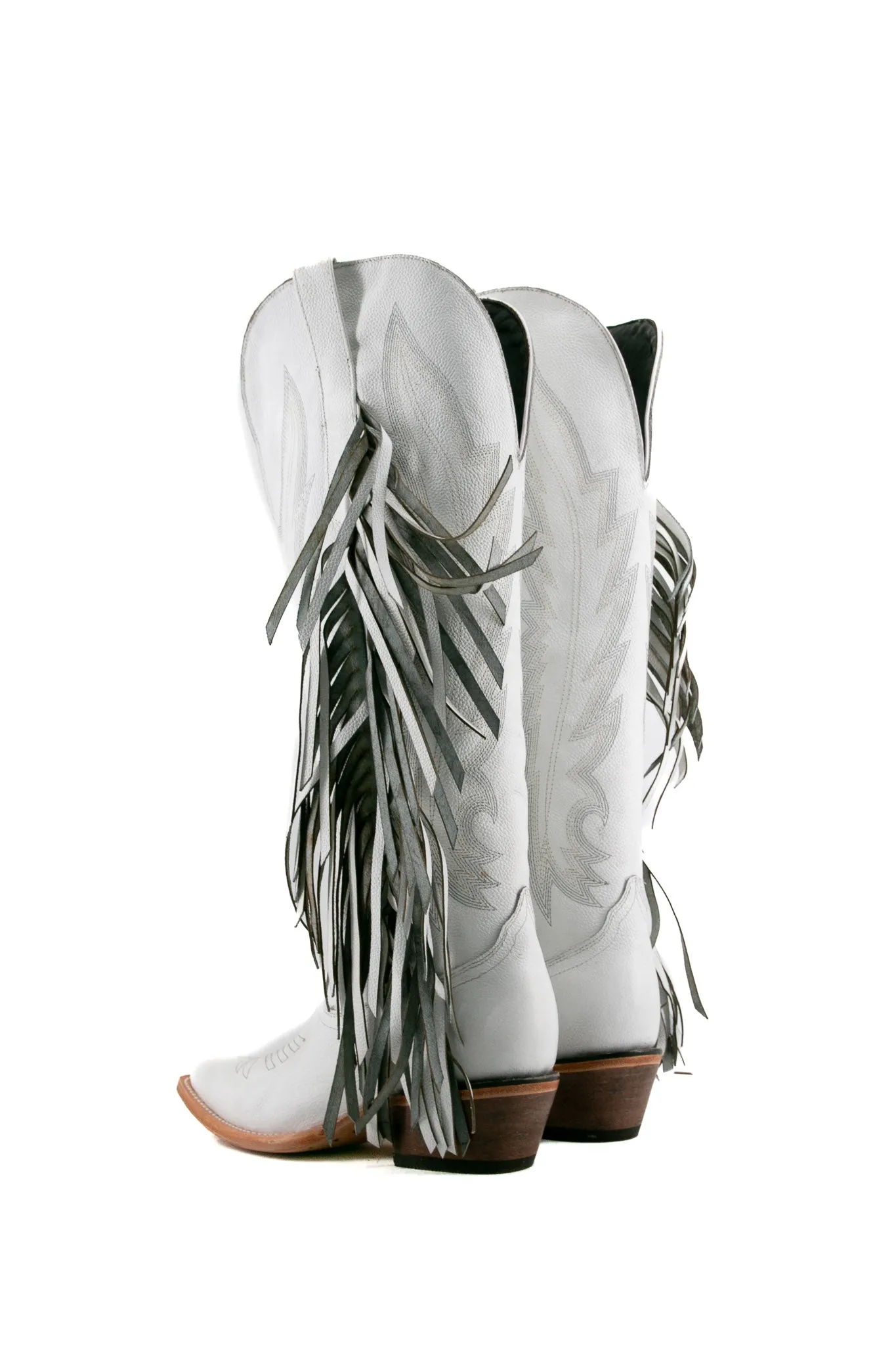 Brandy Tall Fringe Wide Calf Friendly Snip Toe Cowgirl Boot