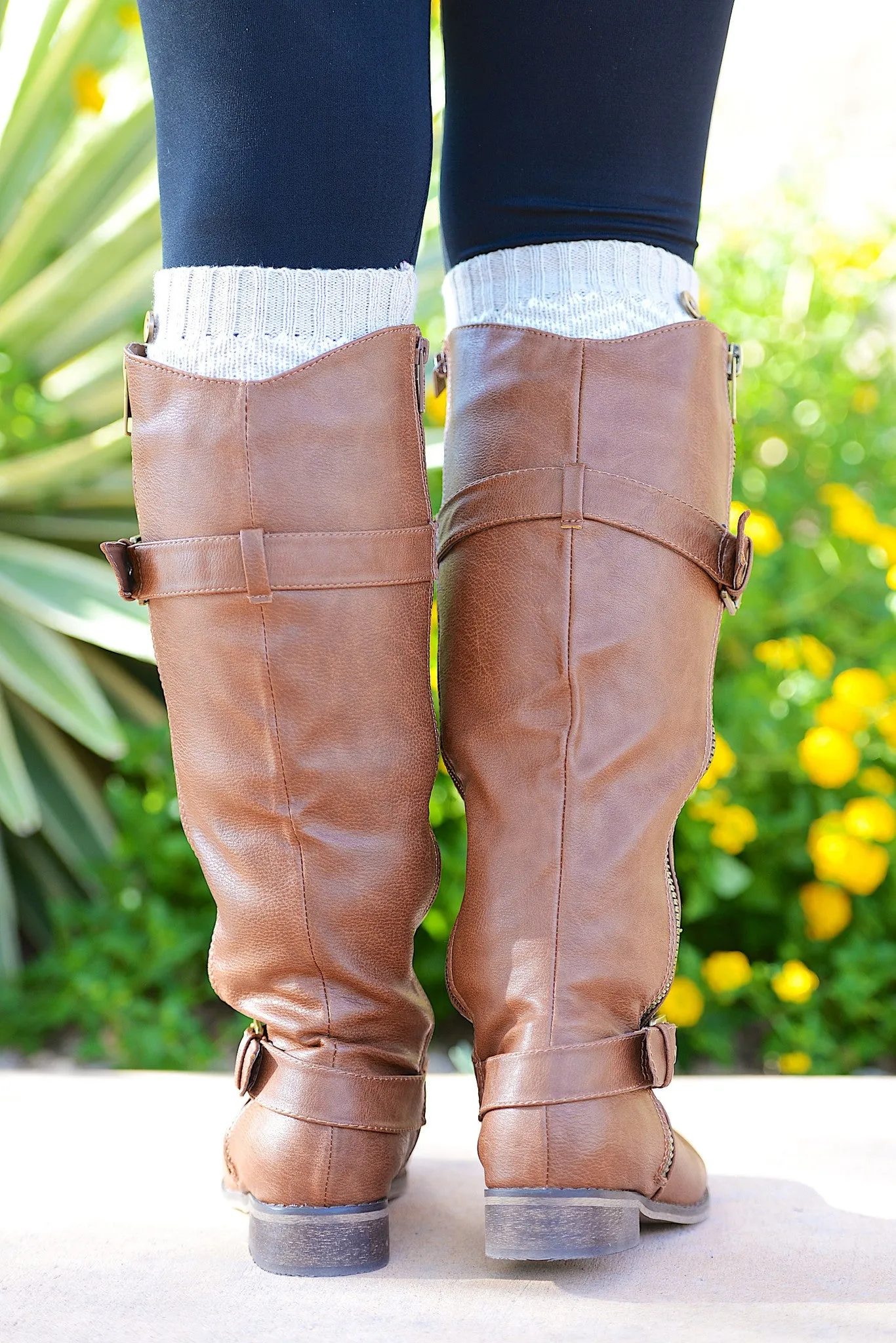 Buckle Up For The Ride Boots - Tan