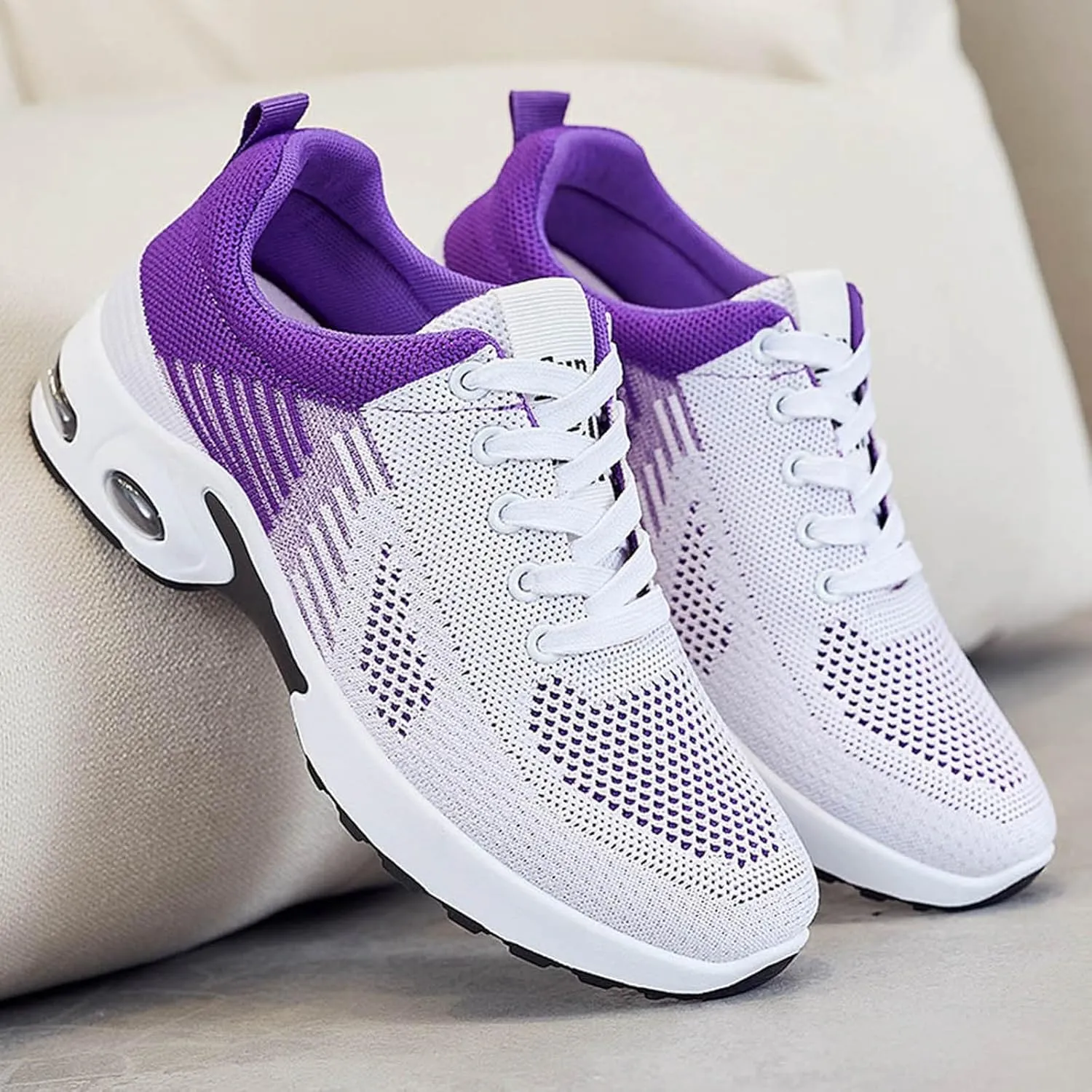 Orthopedic Sneakers for Women Arch Support Walking Shoes Comfortable Slip On Running Shoes Mesh Air Cushion Sneakers
