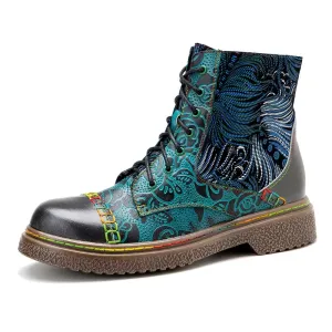 RetroChic Zipper Studded Ankle Boots